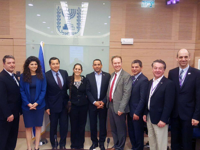 The Israel-Canada Interparliamentary Group: From Left to Right: Joël Godin, Sharren Haskel, Ralph Jansen, Dr. Anat Berko, Yoel Hasson, Paul Lefebvre, Alain Rayes, Jean Rioux, and Stephen Blaney.