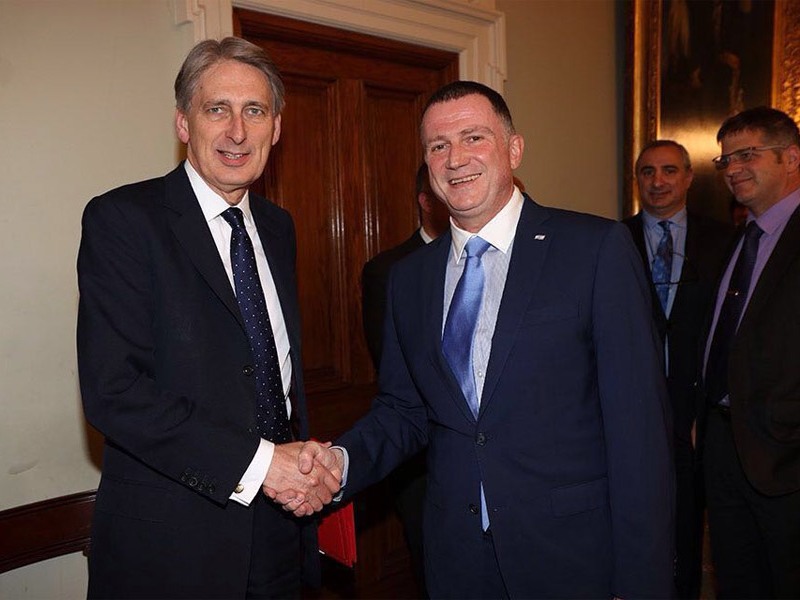 Knesset Speaker Edelstein with British Foreign Secretary Hammond