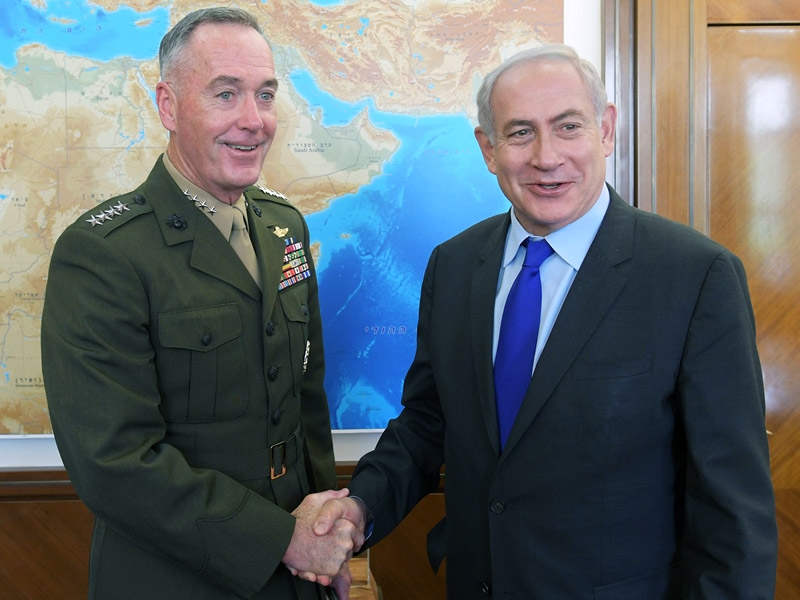 PM Netanyahu with US Chairman of the Joint Chiefs of Staff Gen. Joseph F. Dunford