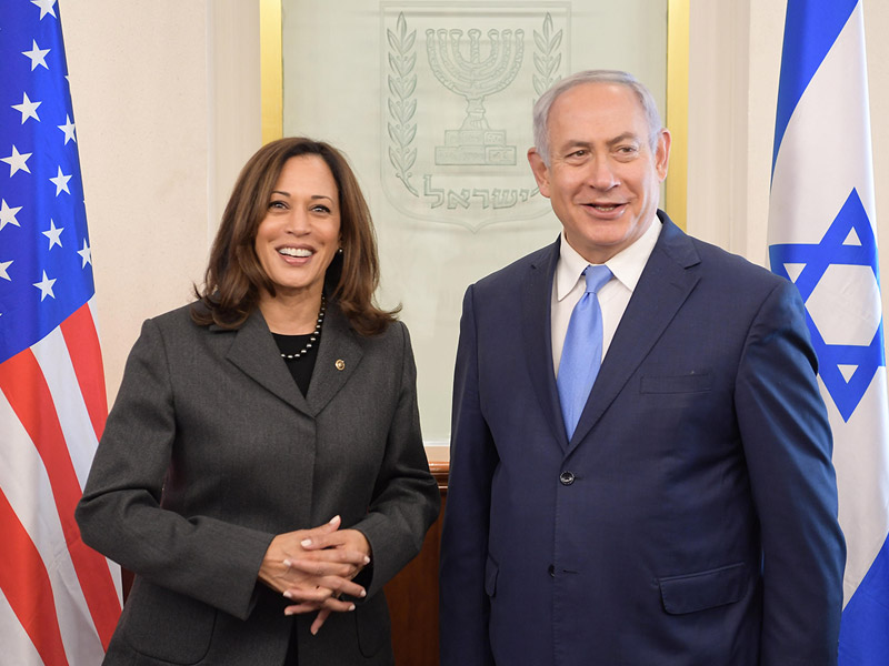 PM Netanyahu with U.S. Senator Kamala Harris