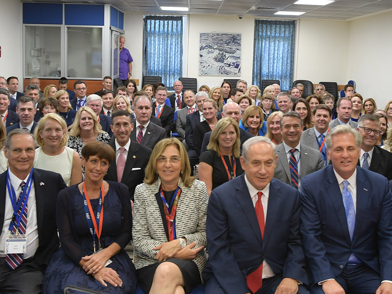 PM Netanyahu with the delegation of Republican Members of Congress.