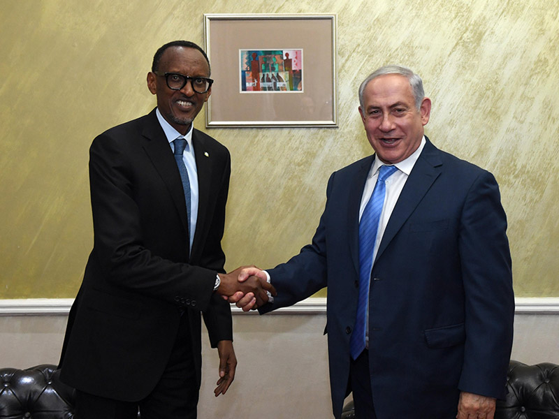 PM Netanyahu with Rwandan President Kagame