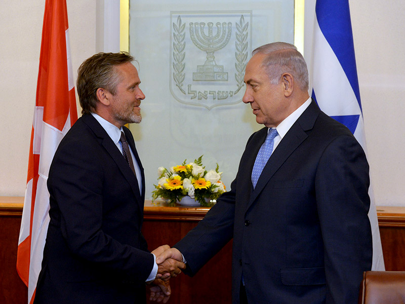 PM Netanyahu with Danish FM Samuelsen in Jerusalem