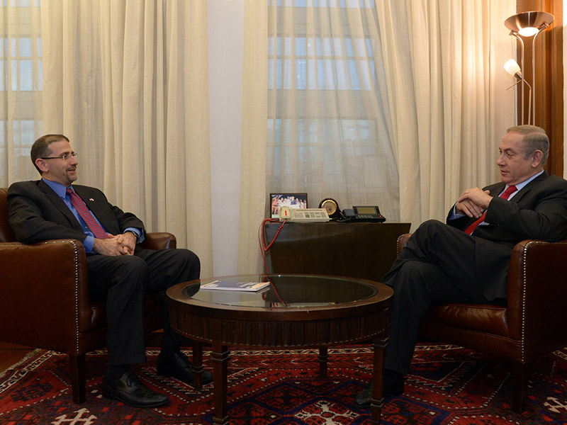 PM  Netanyahu with outgoing US Ambassador Dan Shapiro