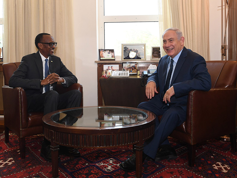 PM Netanyahu meets with Rwandan President Paul Kagame