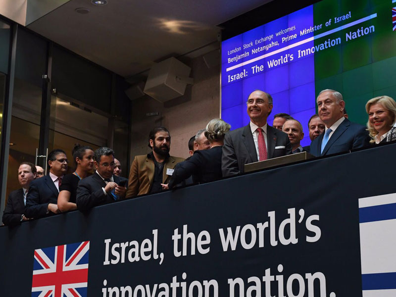 PM Netanyahu opens trading on the London Stock Exchange