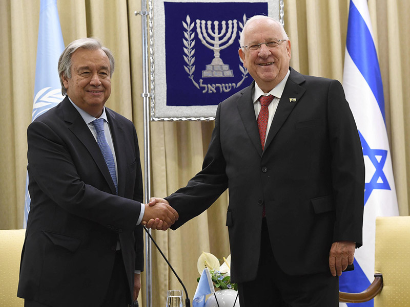 President Rivlin with United Nations Secretary General, António Guterres