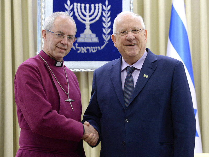 President Rivlin with the Archbishop of Canterbury, The Most Reverend and Right Honorable Justin Welby