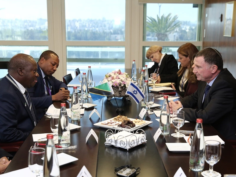 Speaker of the Knesset Yuli Edelstein meeting with Tanzanian counterpart