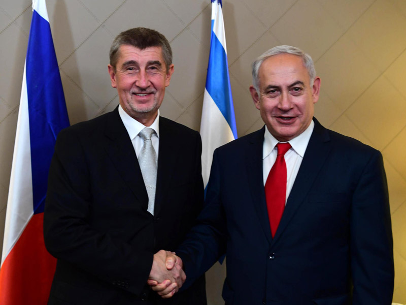 PM Netanyahu with Czech Prime Minister Andrej Babis in Davos