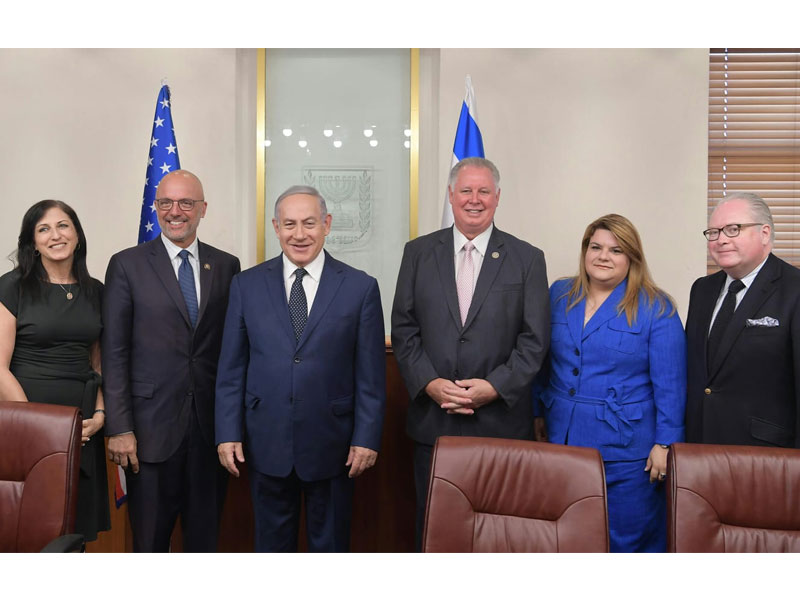 PM Netanyahu with members of the US Congressional delegation