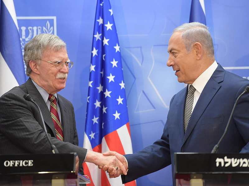 PM Netanyahu with US National Security Adviser John Bolton