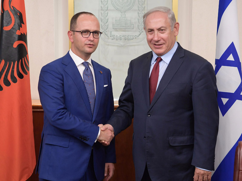 PM Netanyahu meets with Albanian Foreign Minister Ditmir Bushati