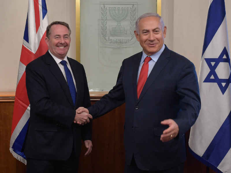 PM Netanyahu with British Secretary of State for International Trade Dr. Liam Fox