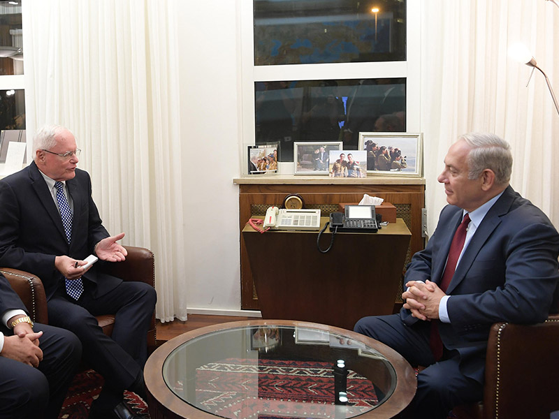 PM Netanyahu with US Special Representative for Syrian Affairs James Jeffrey