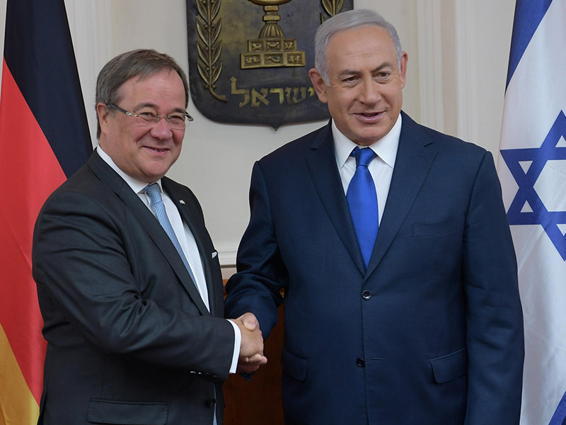 PM Netanyahu with North Rhine-Westphalia Minister-President Armin Laschet