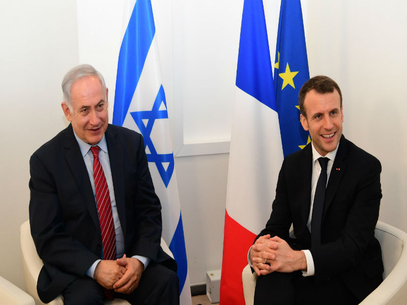 PM Netanyahu and French President Macron