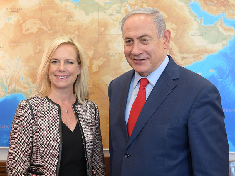 PM Netanyahu with US Homeland Security Secretary Kirstjen M. Nielsen