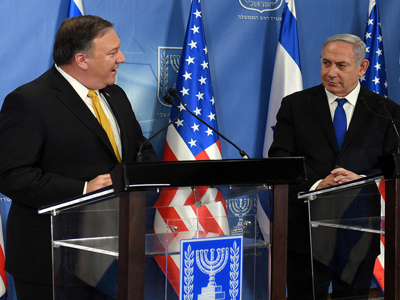 PM Netanyahu with US Secretary of State Mike Pompeo