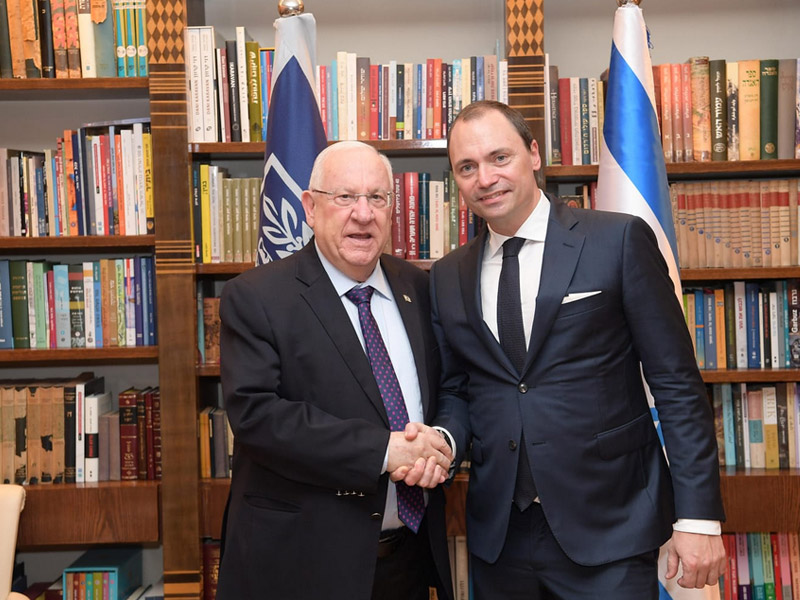 Presidnet Rivlin with Danish Minister of Science and Higher Education Tommy Ahlerrs