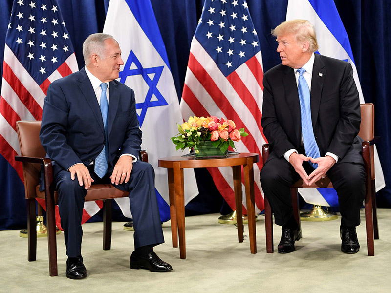 PM Netanyahu with US President Donald Trump in New York