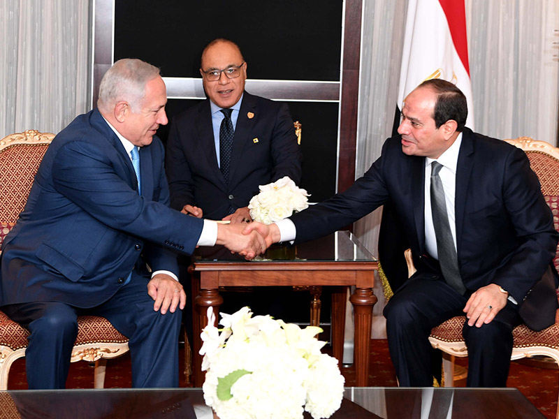 PM Netanyahu with Egyptian President Abdel Fattah el-Sisi in New York