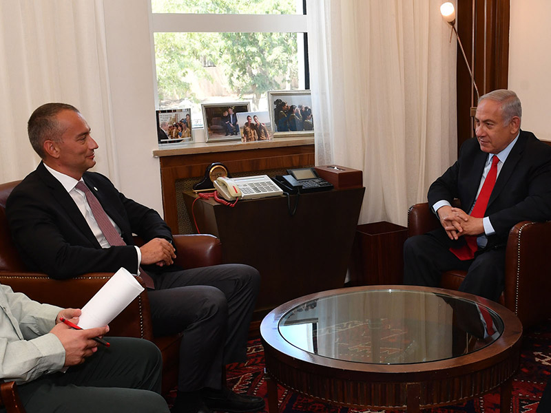 PM Netanyahu with UN Special Coordinator for the Middle East Peace Process Nickolay Mladenov