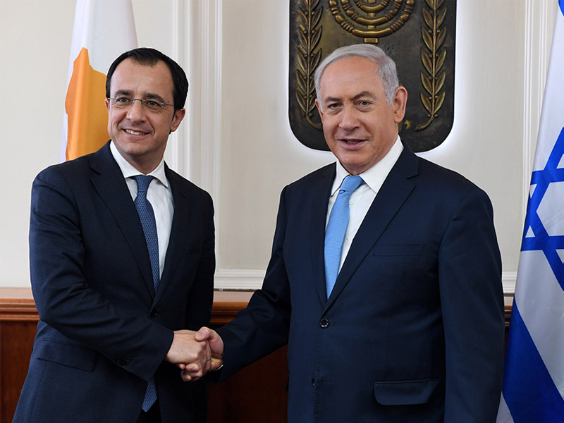 PM Netanyahu with Cypriot FM Nikos Christodoulides