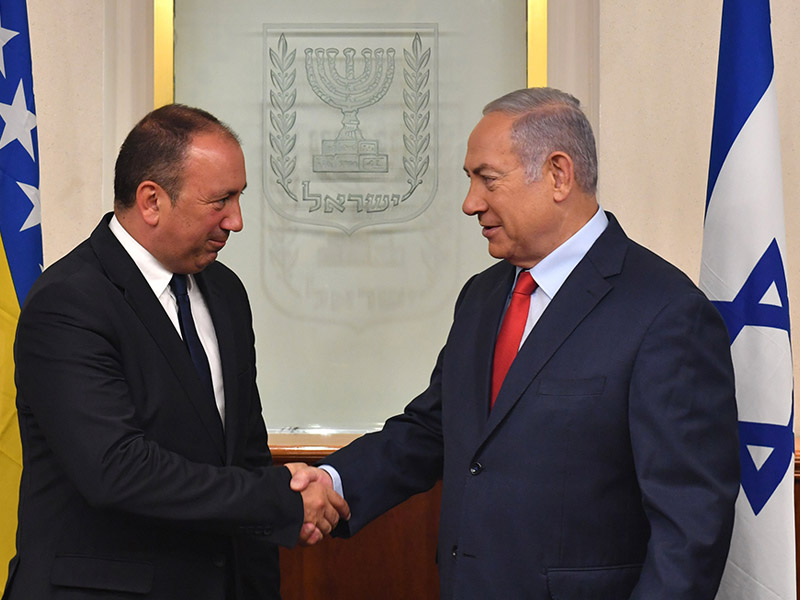 PM Netanyahu with Bosnian Foreign Minister Igor Crnadak