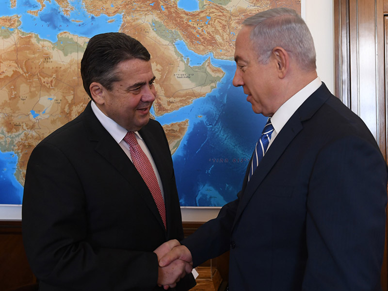 PM Netanyahu with German Foreign Minister Sigmar Gabriel