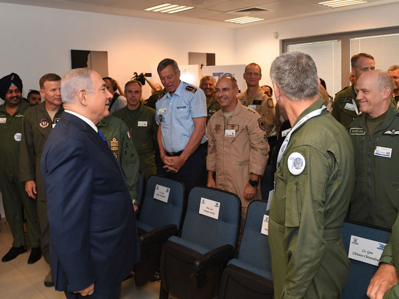 PM Netanyahu at the international conference of air force commanders