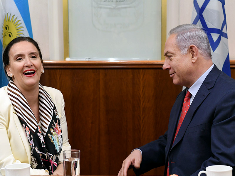 PM Netanyahu with Argentinian Vice President Marta Gabriela Michetti