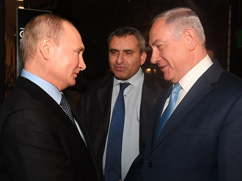 PM Netanyahu with Russian President Vladimir Putin in Moscow