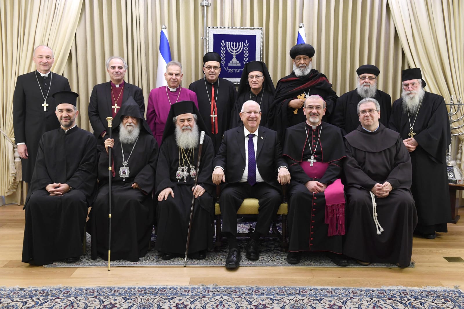 President Rivlin with leaders of the Christian communities