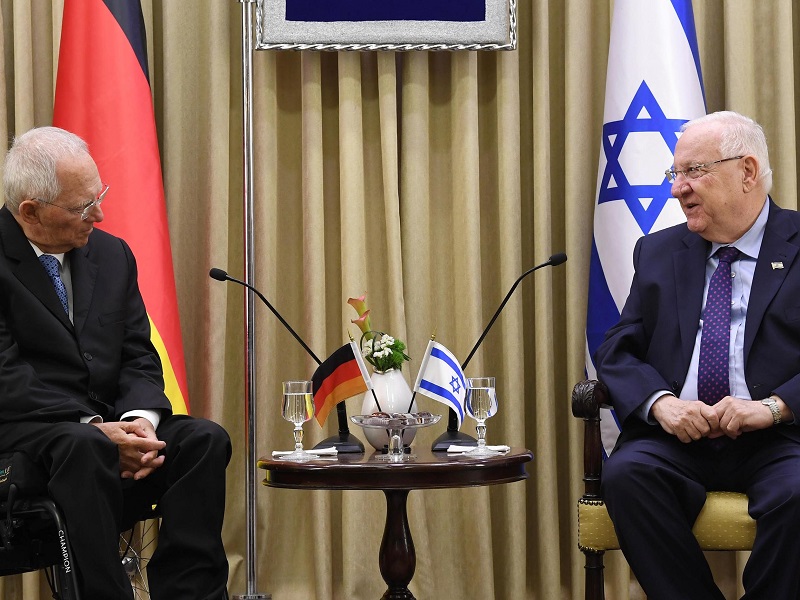 President Rivlin and President of the Bundestag Wolfgang Schäuble