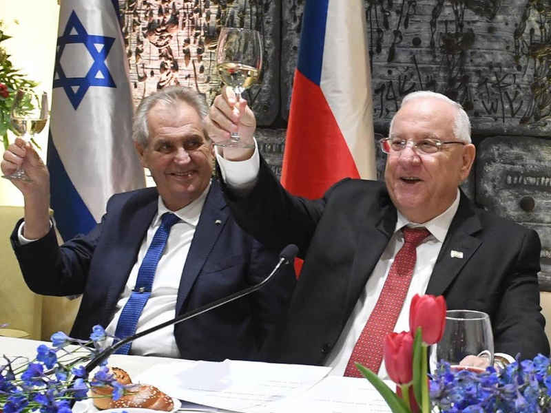 President Rivlin with President Zeman at the state dinner