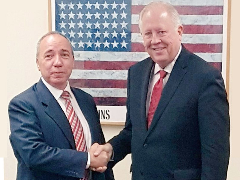 MFA Director General Yuval Rotem with Under Secretary of State for Political Affairs Thomas A. Shannon, Jr.