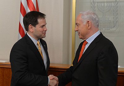 PM Netanyahu meets with US Senator Rubio (GPO)