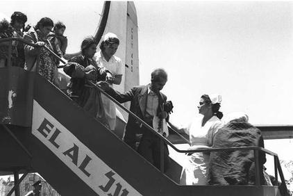 Every three hours a plane arrived at Lod Airport carrying immigrants from iraq and Kurdistan via Teheran, May 1951