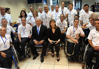 PM Netanyahu and Culture and Sports Minister Livnat host Israel's Paralympic athletes