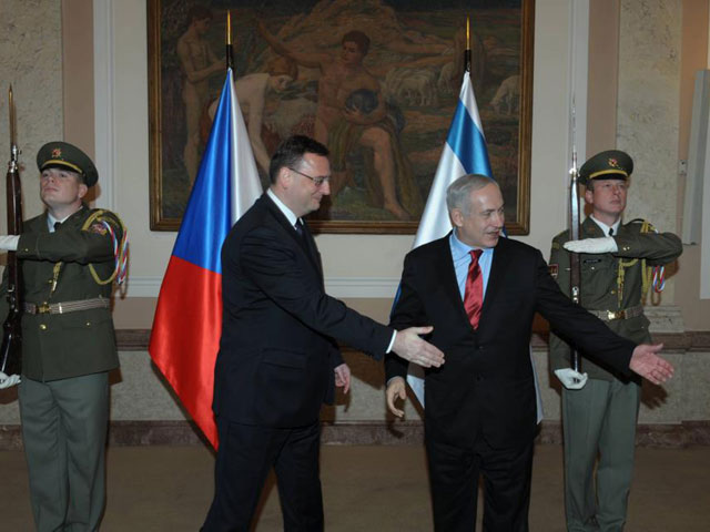 PM Netanyahu meets with Czech PM Nečas