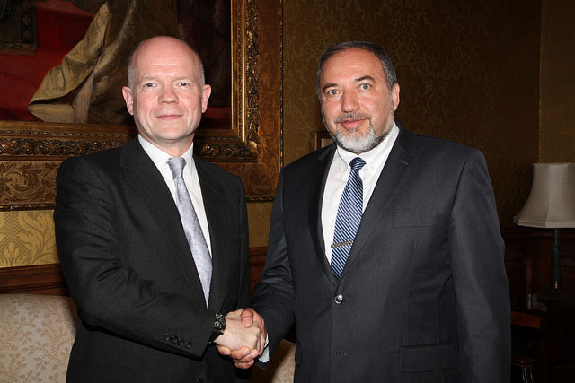 FM Liberman meets with British Foreign Secretary Hague