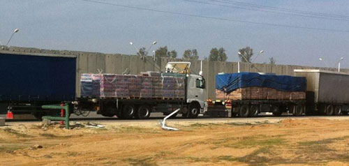 Transfer of goods to Gaza via Kerem Shalom crossing