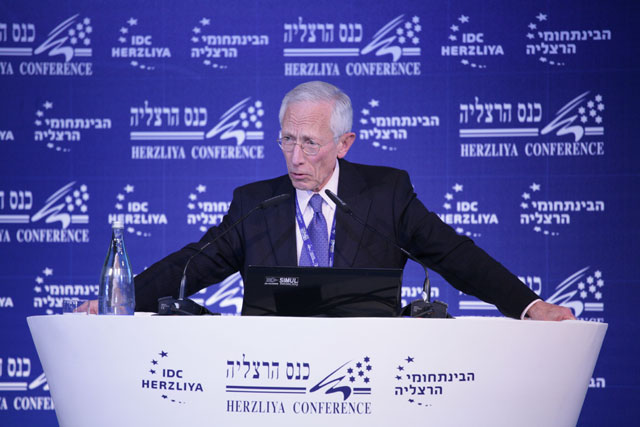 BOI Governor Fischer addresses the Herzliya Conference (Photo courtesy IDC Herzliya Conference)