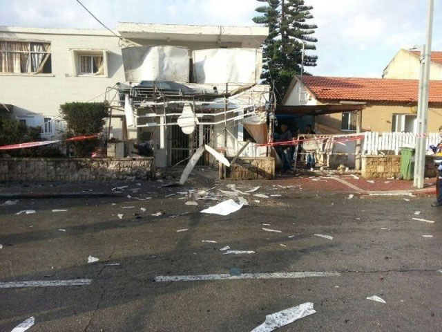 Rocket fired from Gaza damaged a home in Netivot - Nov 12 