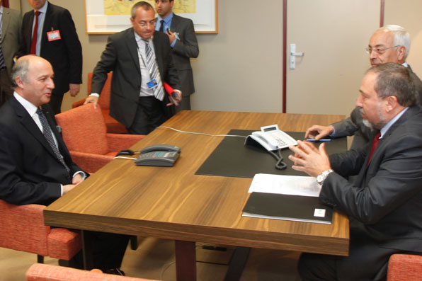 Meeting between FM Liberman and French FM Fabius