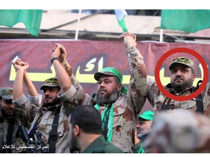 Bahaa Abu al-Atta (circled in red), the commander of the northern brigade of the Palestinian Islamic Jihad