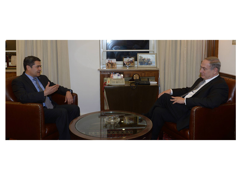 PM Netanyahu with Honduran President Orlando Hernandez in Jerusalem