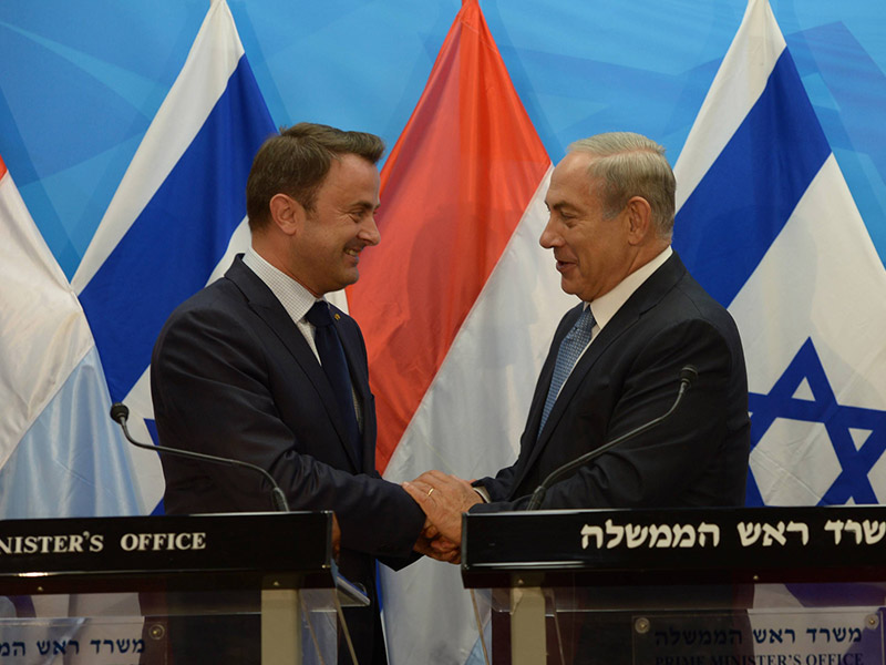 PM Netanyahu with Luxembourg PM Bettel