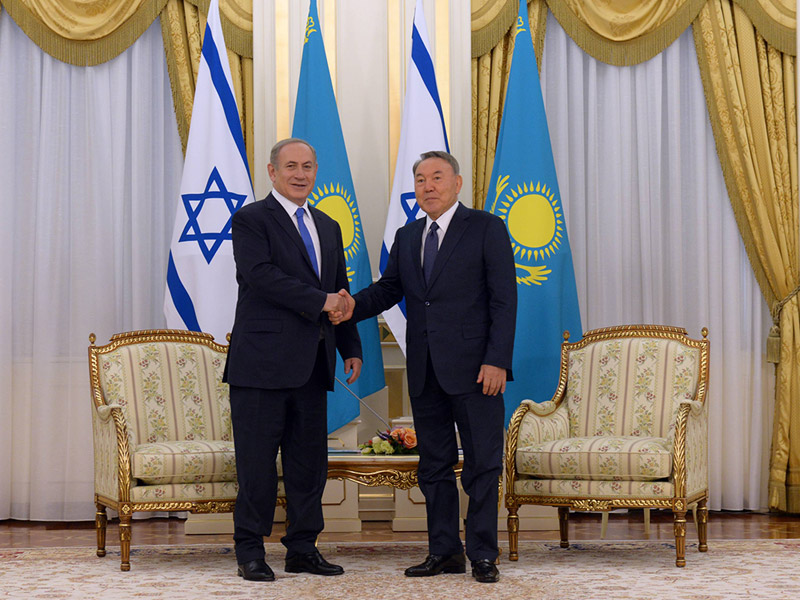 PM Netanyahu with Kazakhstan President Nursultan Nazarbayev